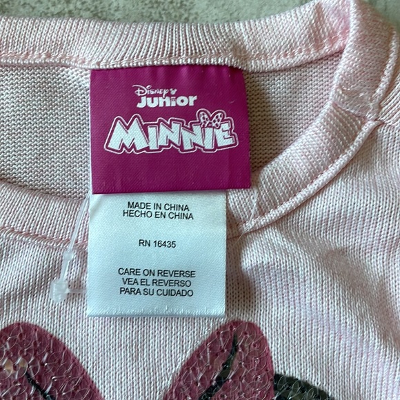 Disney Junior Minnie2 pc set sweater &pants,12 M,pink & cream - Picture 5 of 6